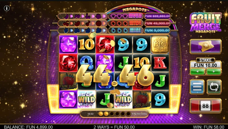 Fruit Merge Megapots - pago en el juego base